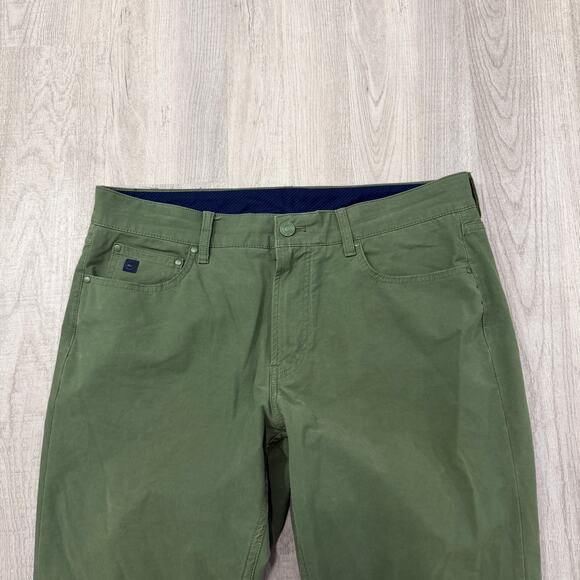 Vineyard Vines Performance On-The-Go 5-Pocket Pants Men's 34x30 Green Chino - Picture 2 of 10